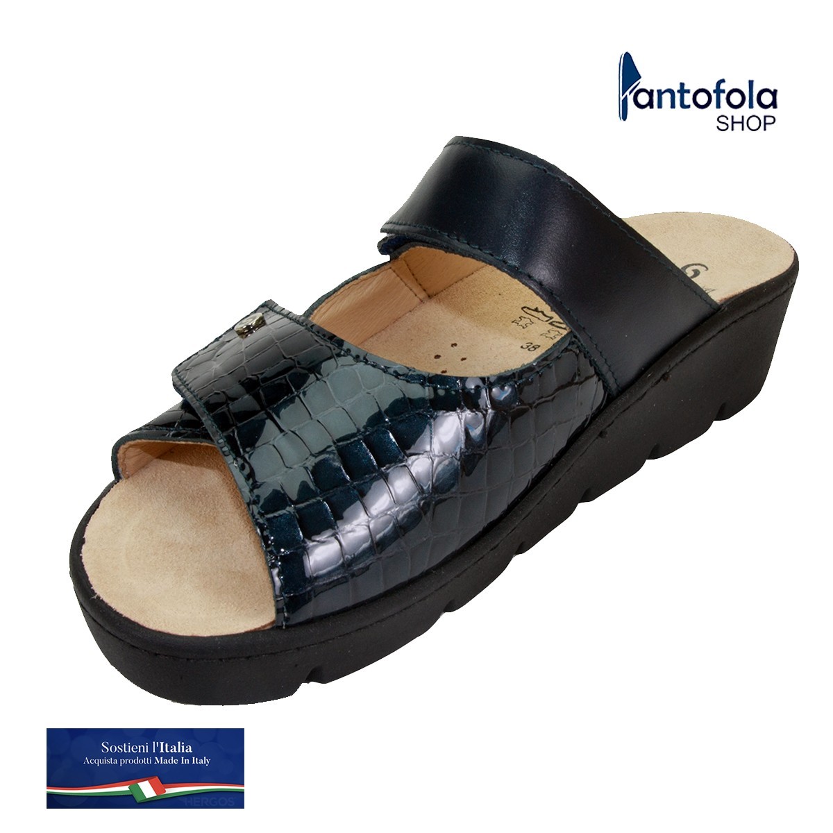 S 1070 Blu Nairobi - Calzatura comoda, plantare estraibile - Vera pelle