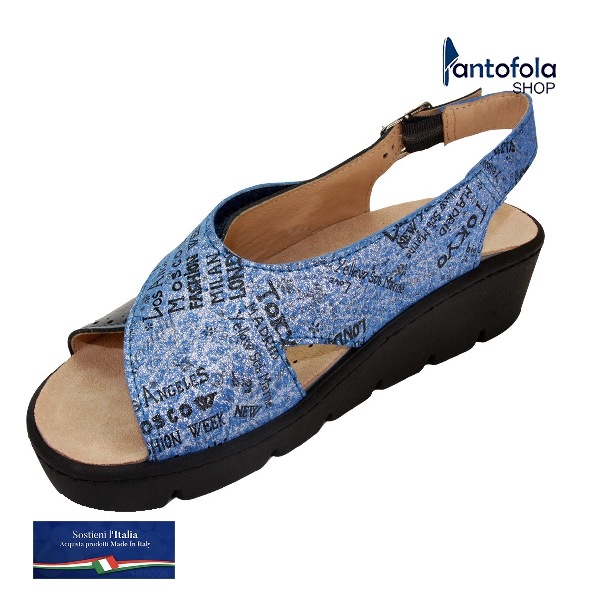 Sabatini S 1072 Blu Naplack - Calzatura pratica e comoda, plantare estraibile - Vera pelle
