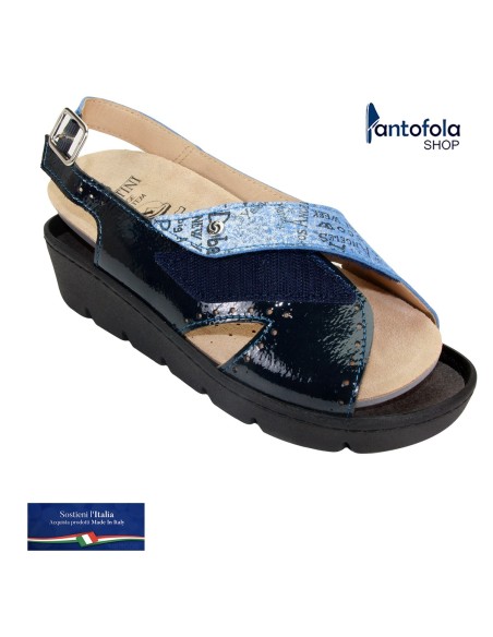 Sabatini S 1072 Blu Naplack - Calzatura pratica e comoda, plantare estraibile - Vera pelle
