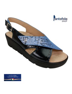 Sabatini S 1072 Blu Naplack - Calzatura pratica e comoda, plantare estraibile - Vera pelle