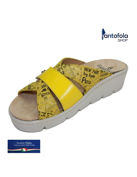 S 1061 Giallo Luxury - Novità 2018 - Calzatura comoda, plantare estraibile - Vera pelle