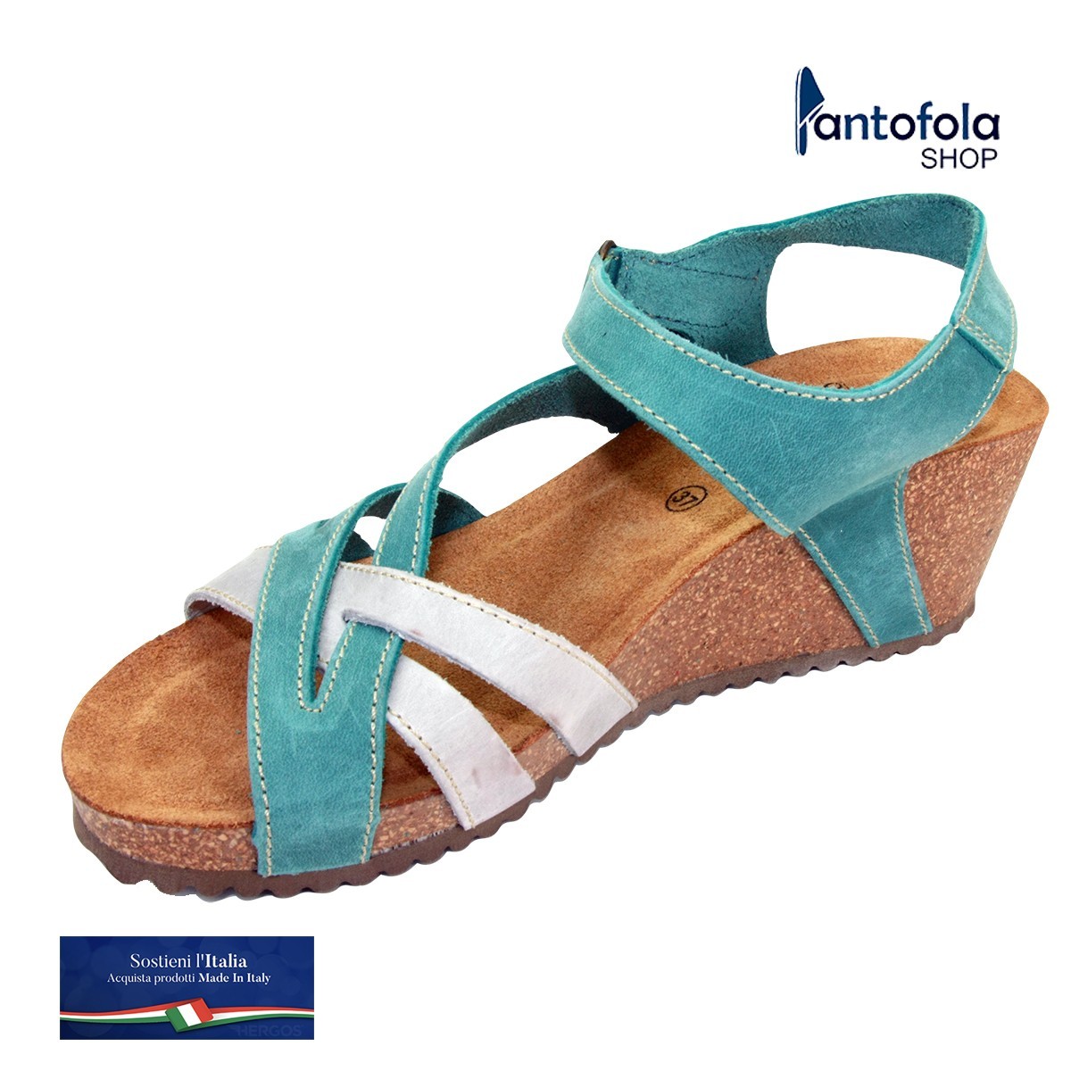 Sabatini 4351 Jeans/Grigio - Sandalo comodo - Vera pelle