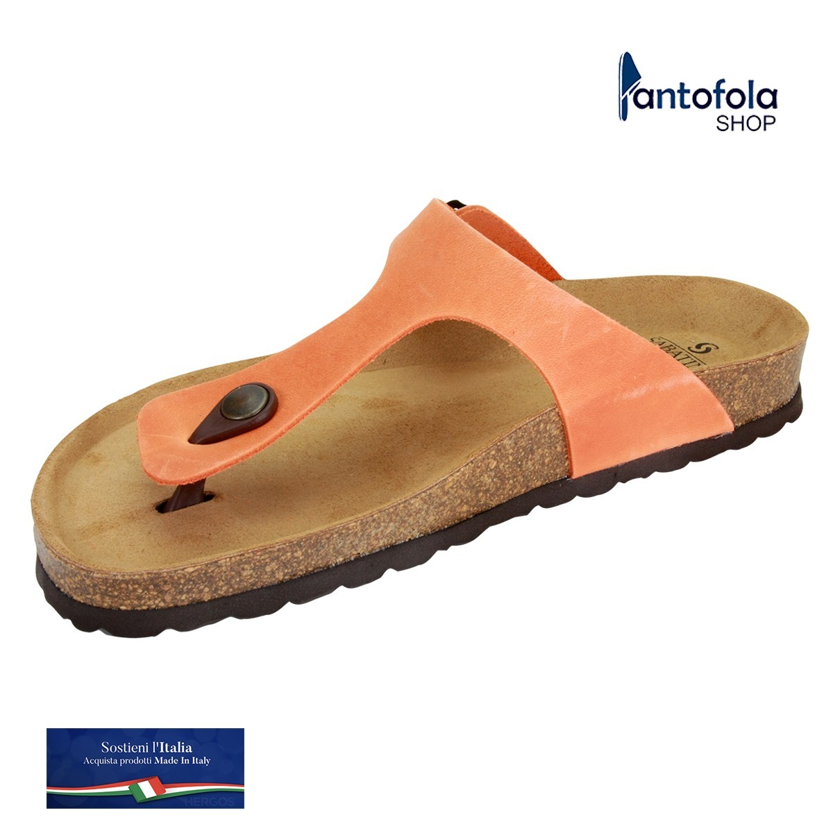 Sabatini S 6100 Arancio Crazy- Calzatura comoda e pratica - Vera pelle