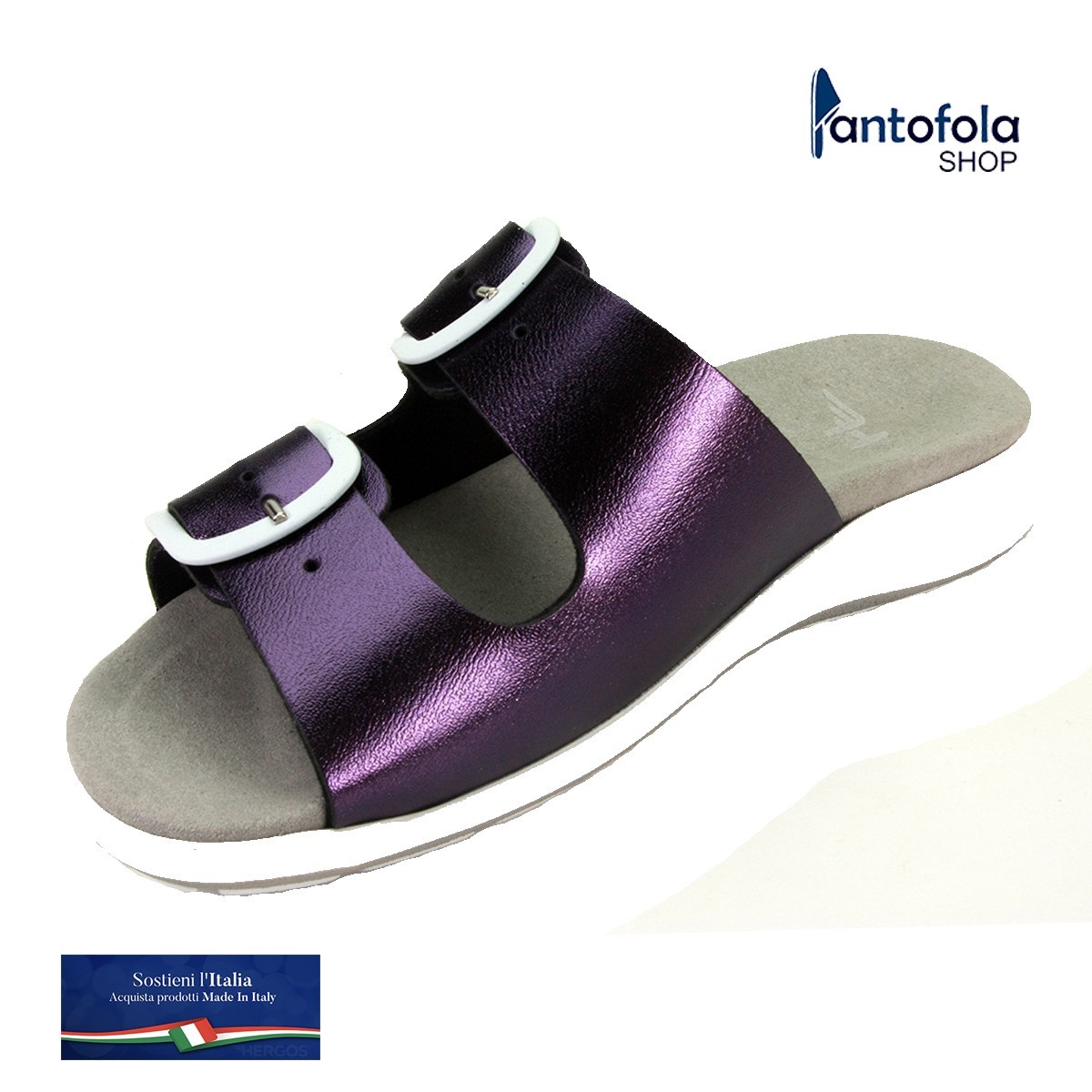 Hergos H  2801 Lilla Cristal  - Calzatura comoda e pratica - Vera Pelle
