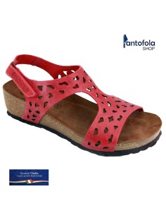 Sabatini 4018 Rosso Crazy - Sandalo comodo - Vera pelle