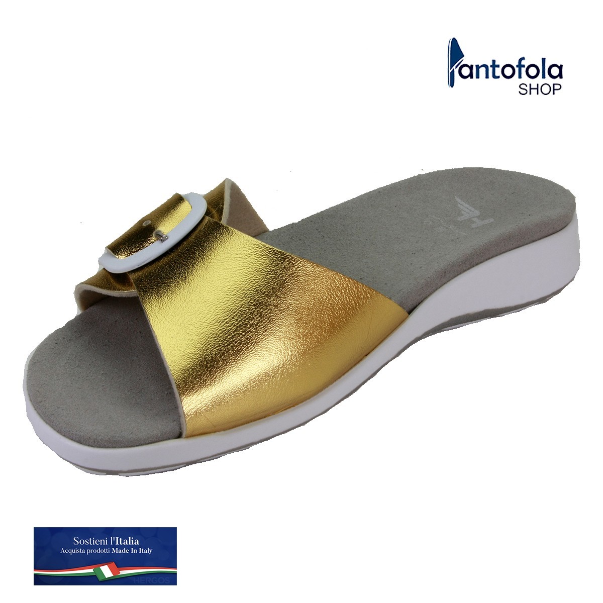 Hergos H  2800 Platino Cristal  - Calzatura comoda e pratica - Vera Pelle