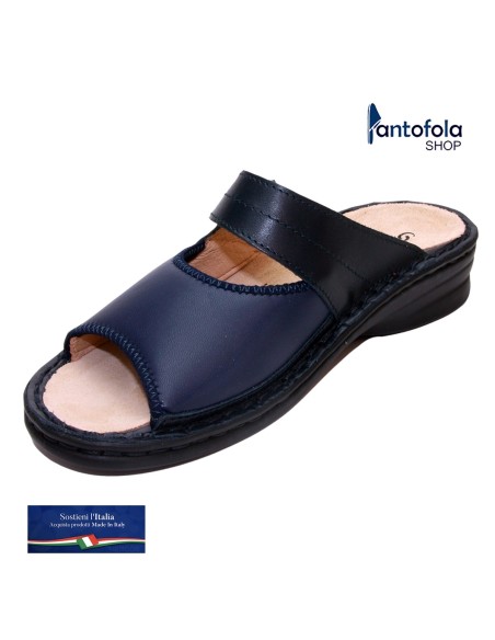 Sabatini S 146 Blu Foroelast - Calzatura specifica per alluce valgo, plantare estraibile - Vera pelle