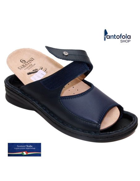 Sabatini S 146 Blu Foroelast - Calzatura specifica per alluce valgo, plantare estraibile - Vera pelle
