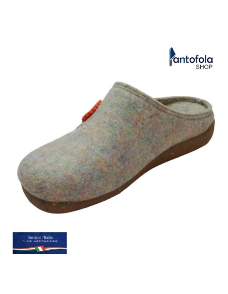 Hergos H 2001 Blu Green - Calzatura comoda in Lana cotta - Plantare estraibile
