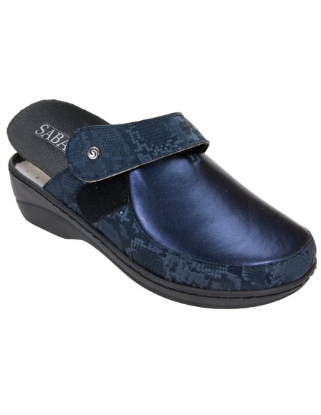 S 1300 Blu - Sabot con morbida tomaia