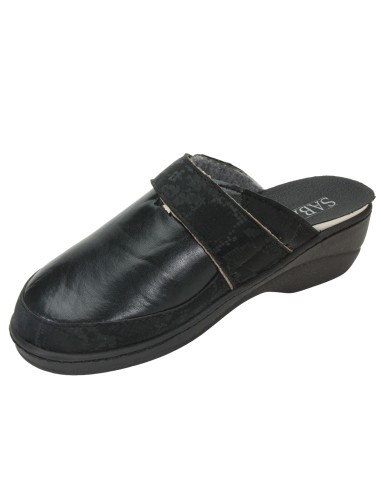 S 1300 Nero - Sabot con morbida tomaia
