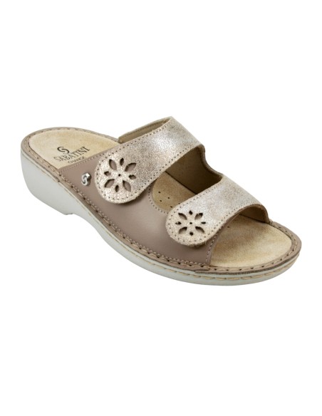 Sabatini S 1523/S 57 Beige - Calzatura comoda, plantare estraibile - Vera pelle