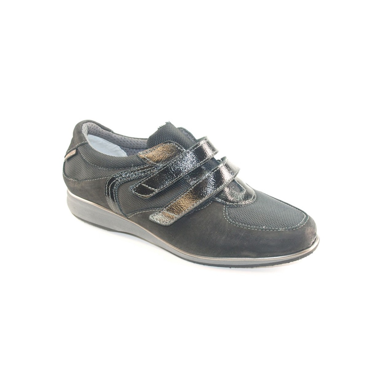 H 9004 Nero Camoscio - Scarpa comoda ed elegante Vera pelle e Camoscio