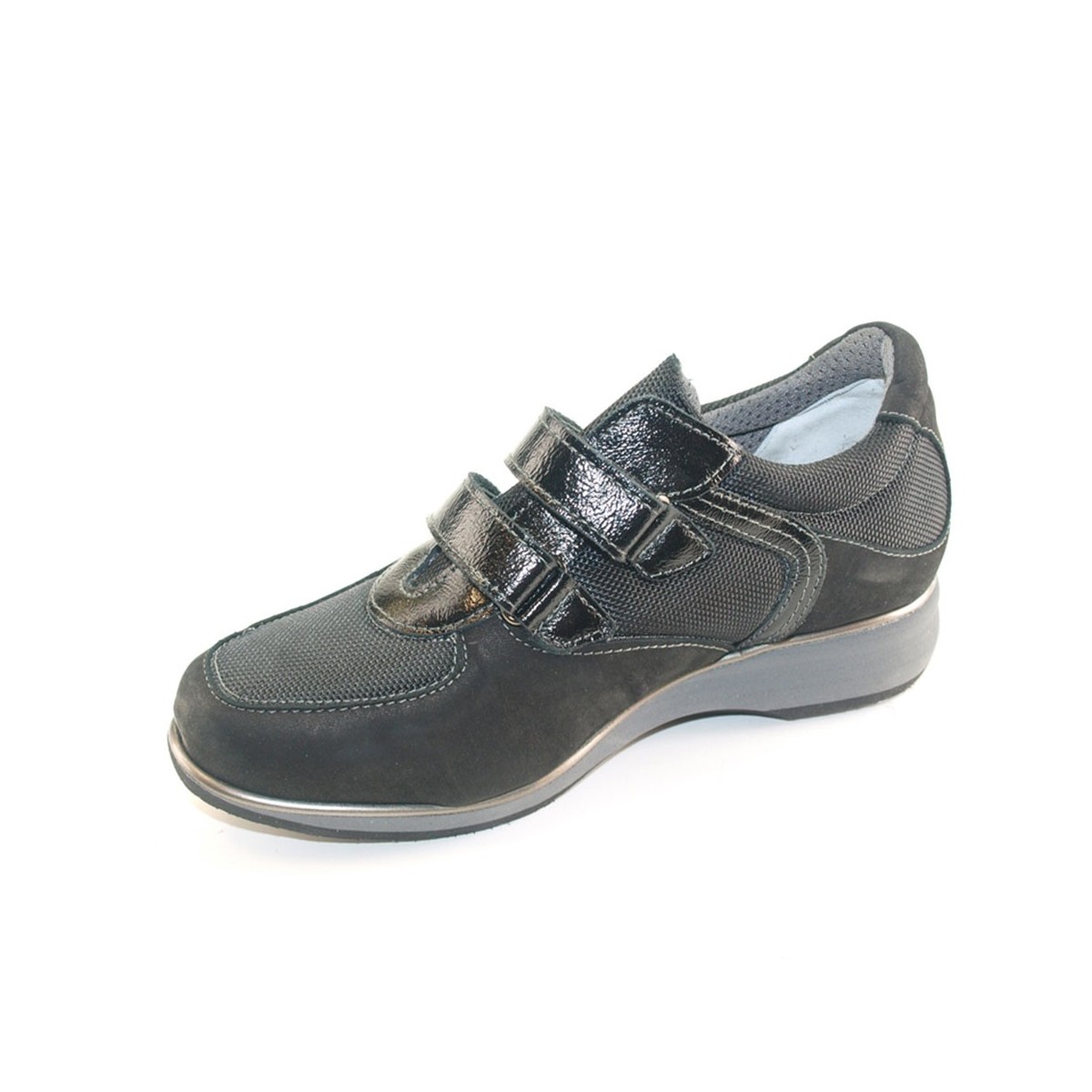 H 9004 Nero Camoscio - Scarpa comoda ed elegante Vera pelle e Camoscio