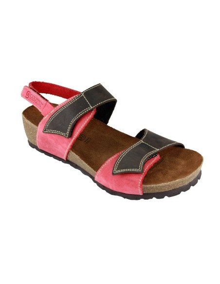 Sabatini 927 Tortora Jeans- Sandalo comodo con doppio strappo- Vera pelle