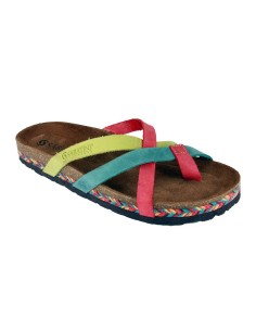 Sabatini 942 Multicolor Raja - Sandalo comodo - Vera pelle