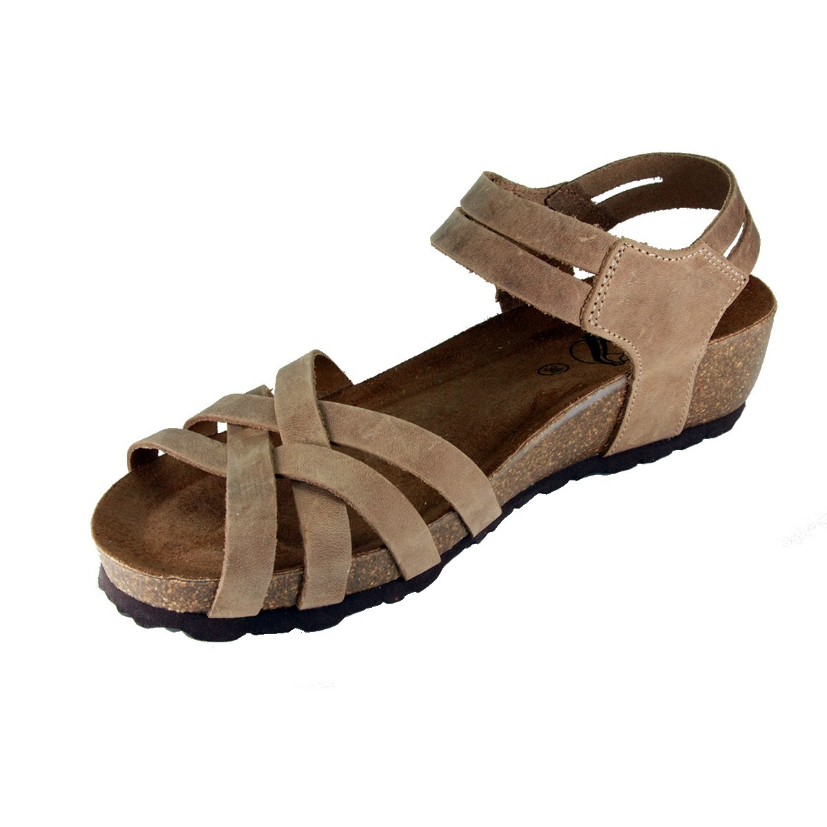 Sabatini 942 Tortora Raja - Sandalo comodo - Vera pelle