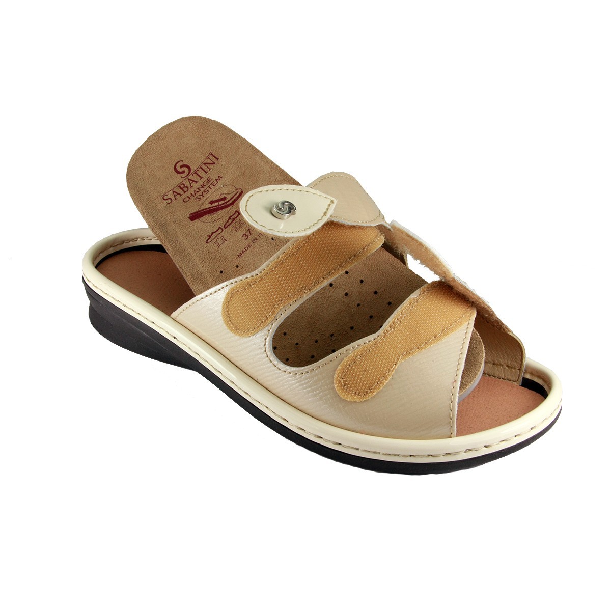 Sabatini S 908 Beige Premiere - Calzatura comoda, plantare estraibile - Vera pelle
