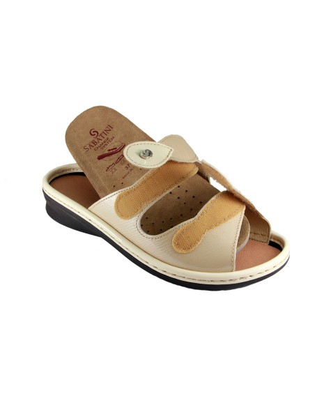 Sabatini S 908 Beige Premiere - Calzatura comoda, plantare estraibile - Vera pelle