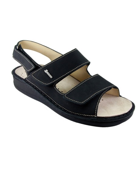 Hergos H 441 Nero - La comodità al maschile. Ciabatta dalla linea più classica plantare estraibile - Vera pelle