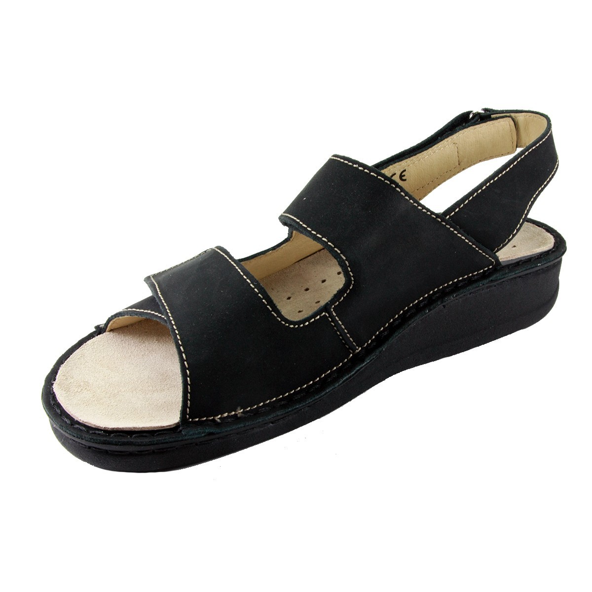 Hergos H 441 Nero - La comodità al maschile. Ciabatta dalla linea più classica plantare estraibile - Vera pelle