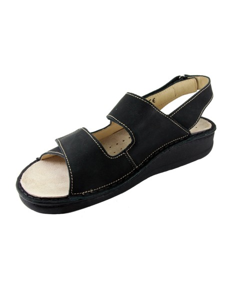 Hergos H 441 Nero - La comodità al maschile. Ciabatta dalla linea più classica plantare estraibile - Vera pelle