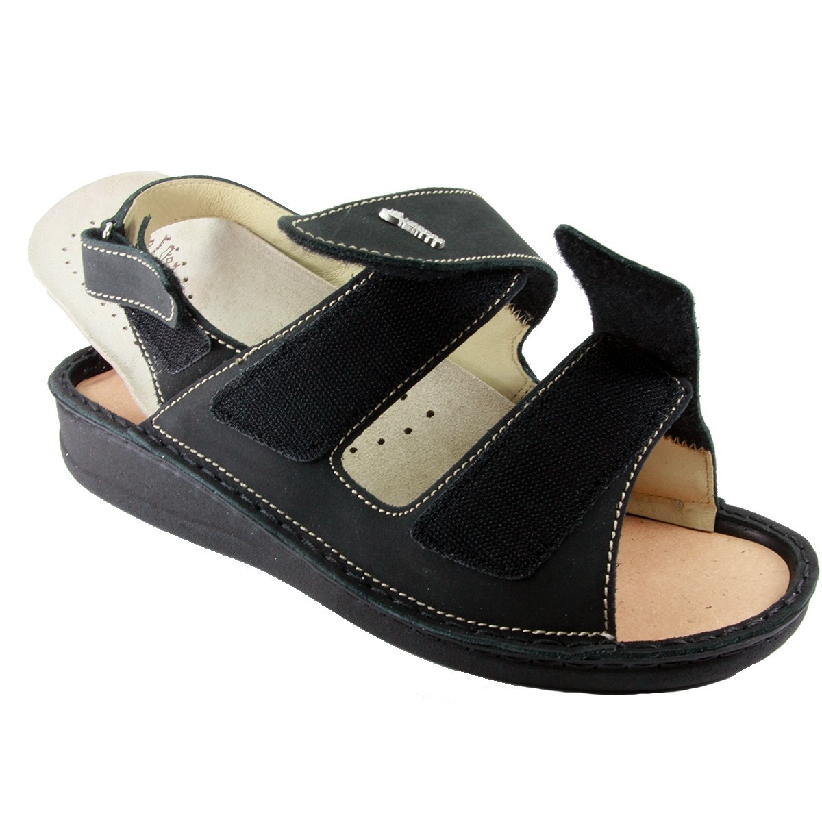 Hergos H 441 Nero - La comodità al maschile. Ciabatta dalla linea più classica plantare estraibile - Vera pelle