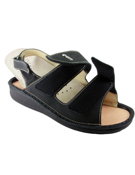 Hergos H 441 Nero - La comodità al maschile. Ciabatta dalla linea più classica plantare estraibile - Vera pelle
