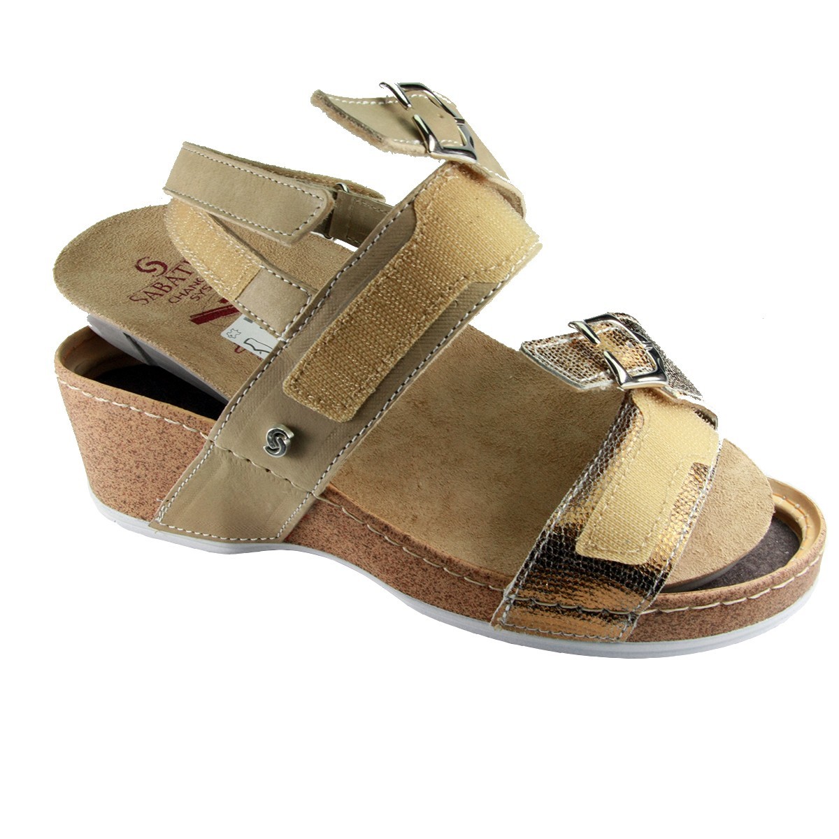 Sabatini S 6504 Bronzo - Calzatura elegante e comoda, plantare estraibile - Vera pelle