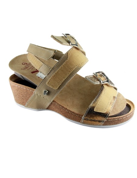 Sabatini S 6504 Bronzo - Calzatura elegante e comoda, plantare estraibile - Vera pelle
