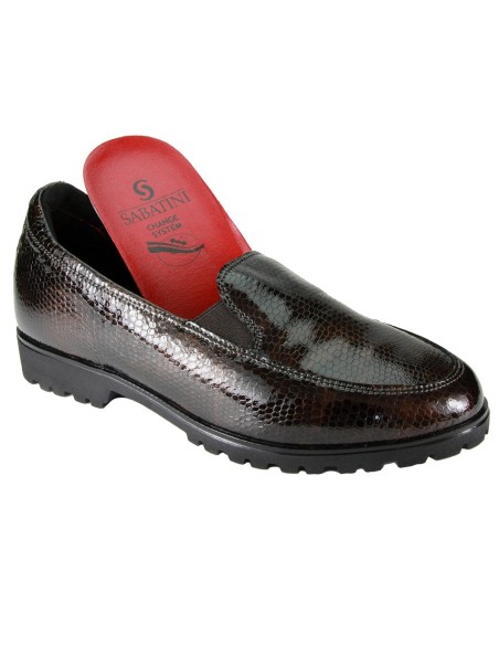 Sabatini S 7203 Testa di Moro Milady- Mocassino comodo ed elegante, vera pelle e plantare estraibile