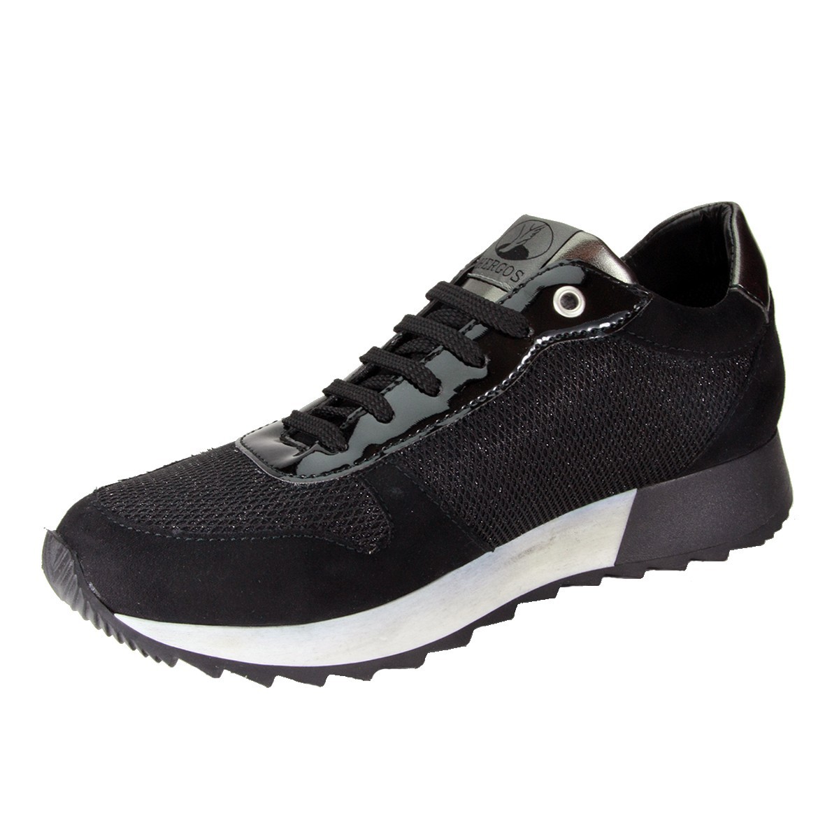 Hergos H 9160 Nero Camoscio - Scarpa comoda ed elegante - Plantare estraibile