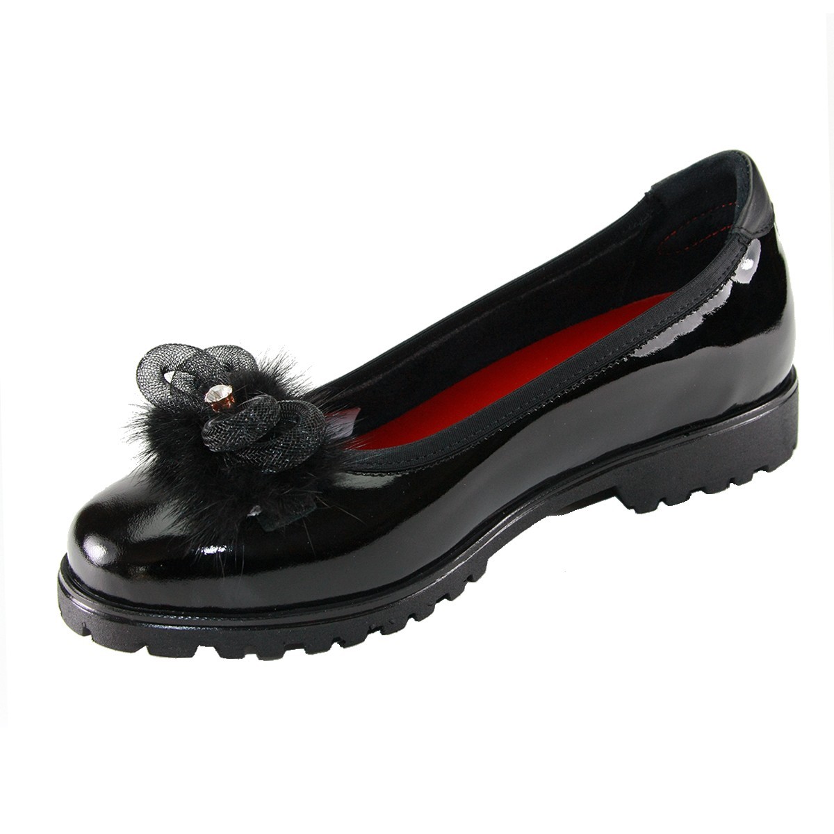 Sabatini S 7202 Nero Vernice- Scarpa comoda ed elegante, vera pelle e plantare estraibile