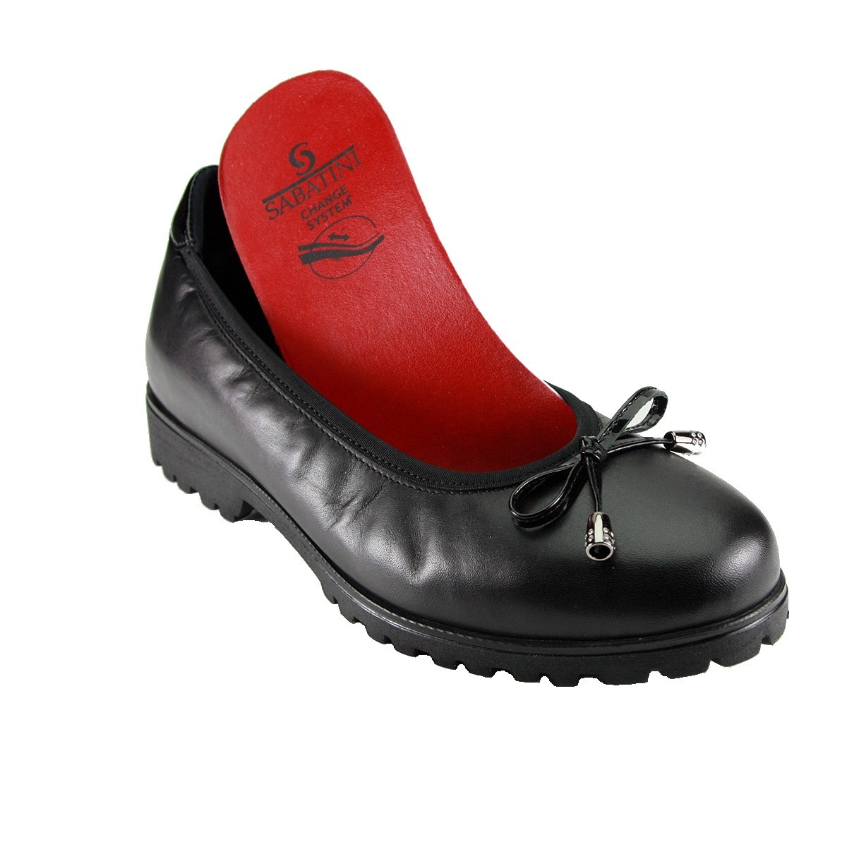 Sabatini S 7201 Nero Vernice- Scarpa comoda ed elegante, vera pelle e plantare estraibile