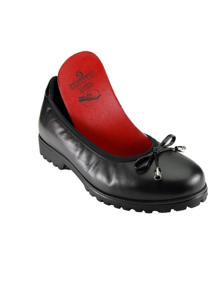 Sabatini S 7201 Nero Vernice- Scarpa comoda ed elegante, vera pelle e plantare estraibile