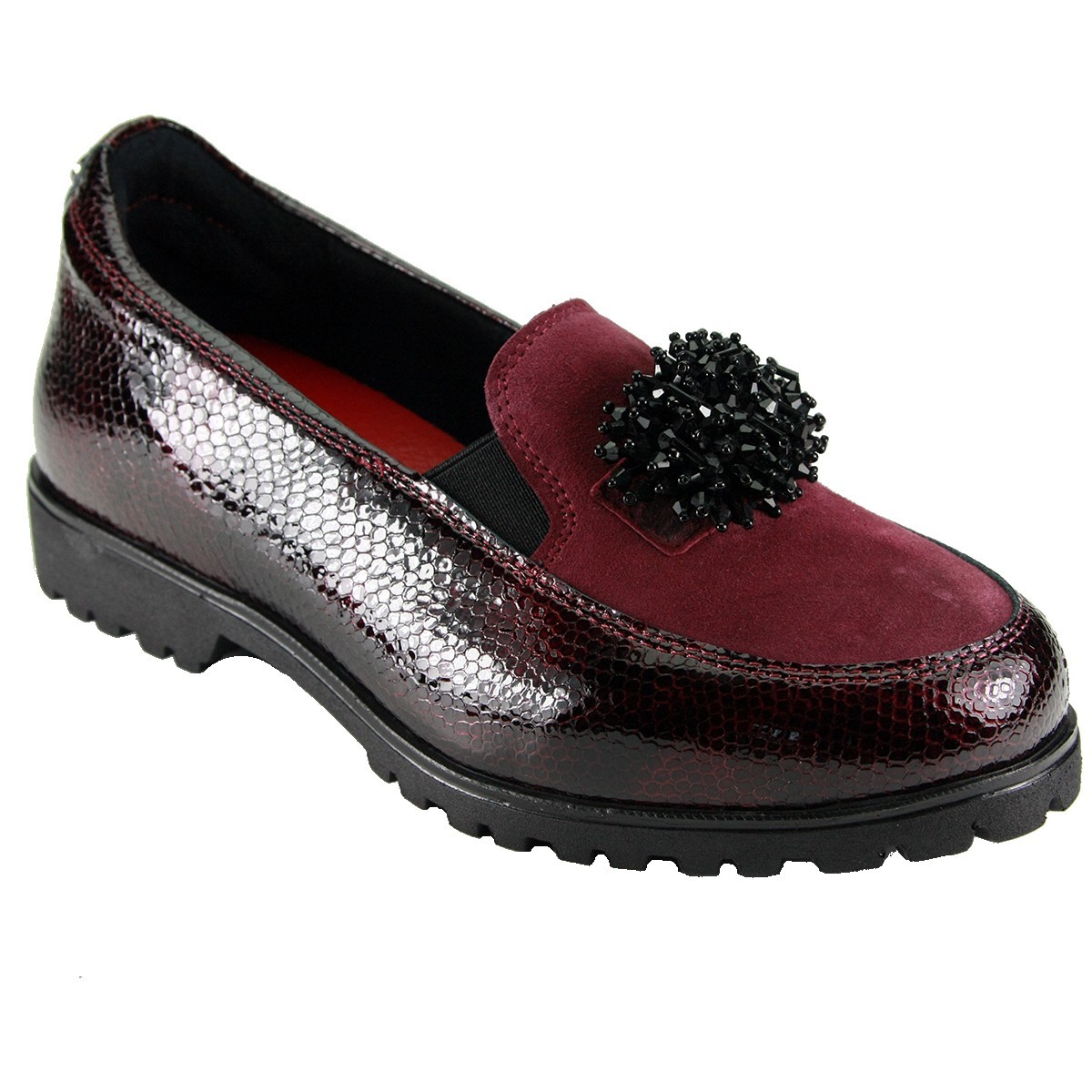 Sabatini S 7204 Bordeaux Camoscio - Scarpa comoda ed elegante, vera pelle e plantare estraibile