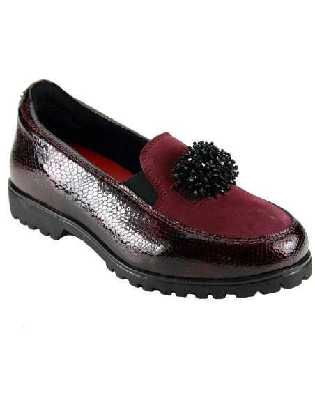 Sabatini S 7204 Bordeaux Camoscio - Scarpa comoda ed elegante, vera pelle e plantare estraibile