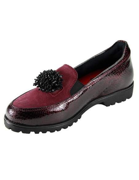 Sabatini S 7204 Bordeaux Camoscio - Scarpa comoda ed elegante, vera pelle e plantare estraibile
