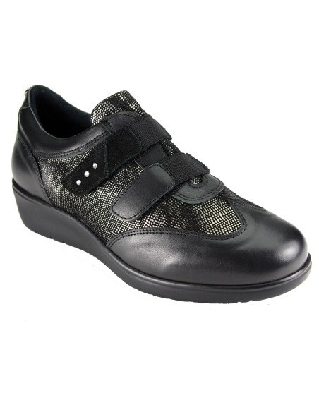 Sabatini S 7301 Nero Pitone - Scarpa comoda ed elegante, vera pelle e plantare estraibile