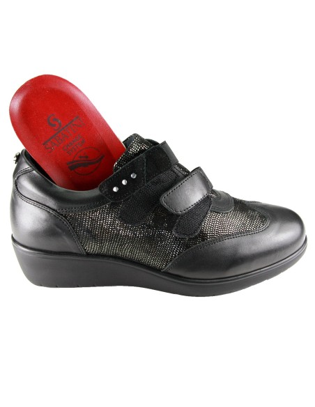 Sabatini S 7301 Nero Pitone - Scarpa comoda ed elegante, vera pelle e plantare estraibile